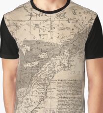 British and French Settlements of America (1755) Graphic T-Shirt