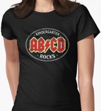 Vintage Kindergarten Rocks - dark Women's Fitted T-Shirt