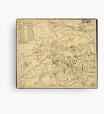 Vintage Map of Cambridge Massachusetts (1880) Canvas Print