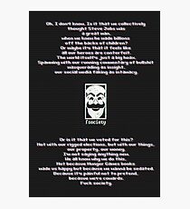 Fuck Society Photographic Print