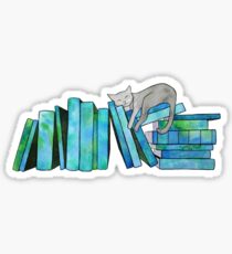 Literary Naps Blue Sticker