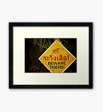 « It's a Tiger! » Framed Print