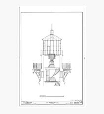 Cape Hatteras Lighthouse Lantern Room Blueprint Photographic Print