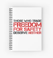 Freedom Government Political Quote Liberty Spiral Notebook