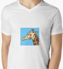 Giraffe is not amused Men's V-Neck T-Shirt