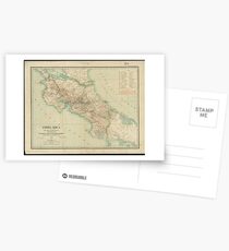 Vintage Map of Costa Rica (1903) Postcards