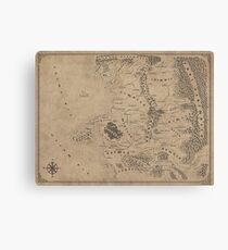 Witcher Universe Map - Glagolitic Canvas Print