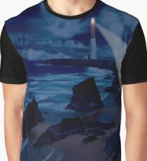 Lighthouse at Night Graphic T-Shirt