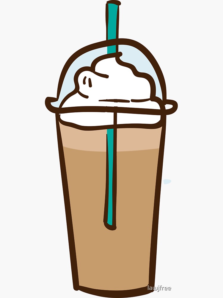 Download "Iced Coffee 2" Sticker by lawjfree | Redbubble
