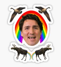 Canada pride Justin Trudeau. Sticker