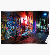 Evening in Hosier Lane Poster