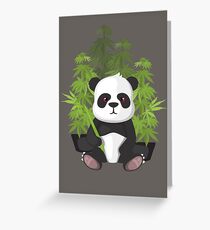 High panda Greeting Card