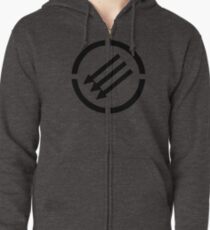 Antifascist arrows Zipped Hoodie