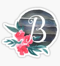 Floral Monogram B Sticker