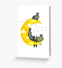 Hanging on the Moon Greeting Card