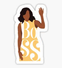 Pegatina jefe, michelle obama