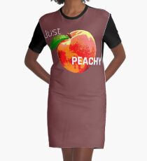 Just Peachy Graphic T-Shirt Dress