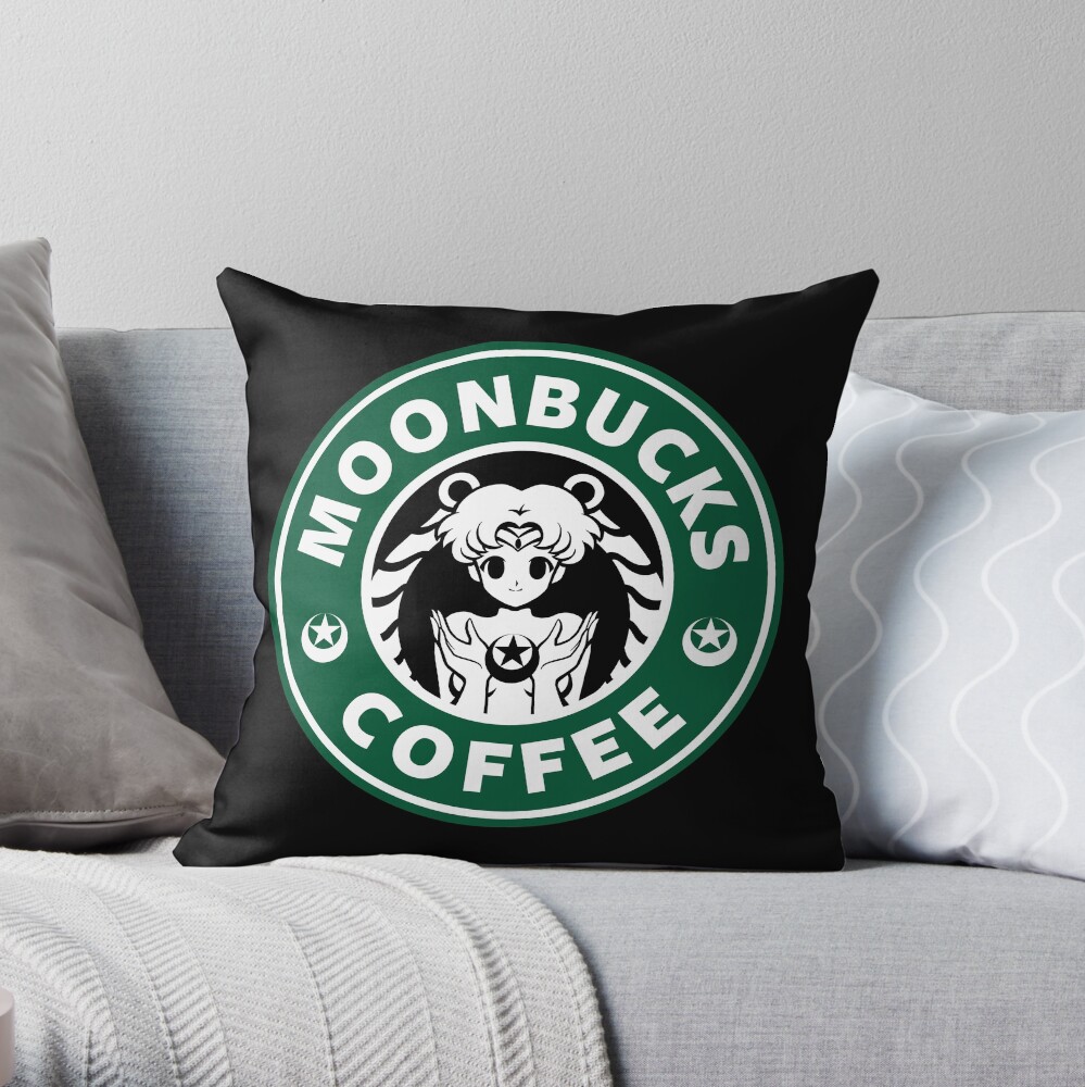Moonbucks Coffee Throw Pillow