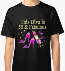 PURPLE SPARKLING FABULOUS 50TH DESIGN Classic T-Shirt