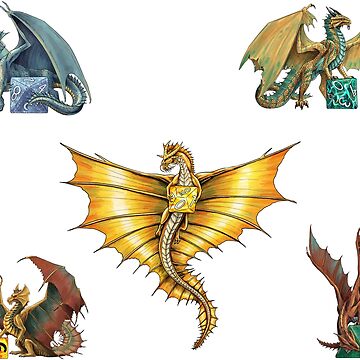 D&D Ancient Metallic Dragon Set | Sticker