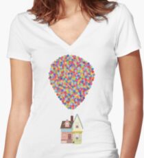 Balloons Women's Fitted V-Neck T-Shirt