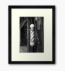 RainbowConfetti Vintage Barber Pole II Framed Print