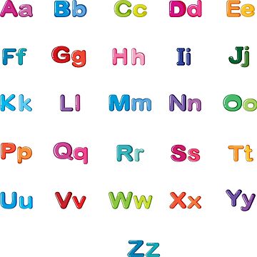 Alphabets capital and small letters from A to Z | Sticker