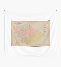 Vintage Map of Elizabeth NJ (1902) Wall Tapestry