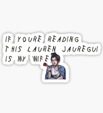 Pegatina si estás leyendo este lauren jauregui es mi esposa 3