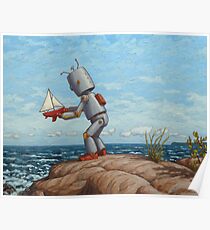 Roboter Segelboot Poster
