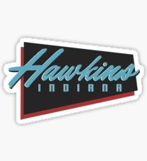 Pegatina brillante Hawkins, IN (Cosas más extrañas)