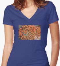 Flowers Tiny Tiny Women's Fitted V-Neck T-Shirt