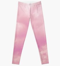 Pastel Pink Aesthetic Clouds Nature Leggings