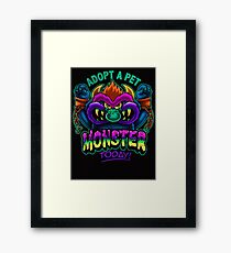 Adopt a Pet Monster Framed Print
