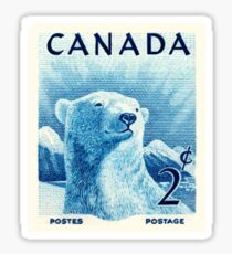Vintage 1953 Canada Polar Bear Postage Stamp Sticker