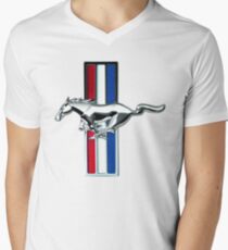 MUSTANG BADGE Men's V-Neck T-Shirt