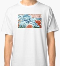 1965 French Polynesia Spearfishing Postage Stamp Classic T-Shirt