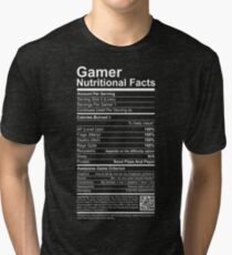 Gamer Nutritional Facts Tri-blend T-Shirt