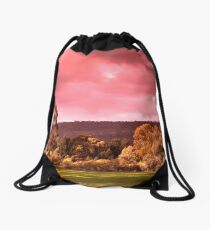 Pink sky Drawstring Bag