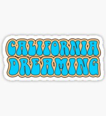 Pegatina Letras de California Dreaming Song Hippie 60s Peace