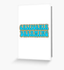 California Dreaming Song Lyrics Hippie 60s Peace Greeting Card