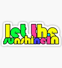 Hair Musical Quote Let The Sunshine In Hippie 60s Peace Sticker