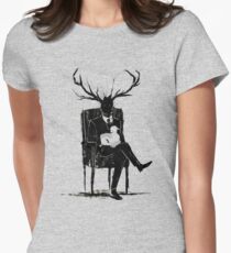Hannibal Lecter NBC Hirschgeweih Lamm Tailliertes T-Shirt