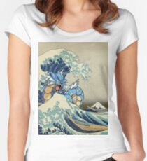 The Great Wave Off Gyarados Women's Fitted Scoop T-Shirt
