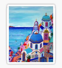 Colorful Oia Santorini Sticker