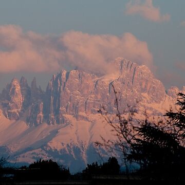 Artwork thumbnail, Pretty in Pink: Sunset on the Dolomites by leemcintyre