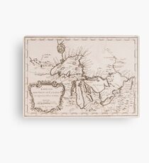 Vintage Map of The Great Lakes (1757) Metal Print