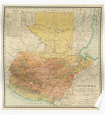 Vintage Map of Guatemala (1902) Poster