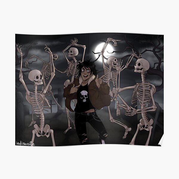 Scary Posters Redbubble - spooky scary skeleton animation roblox