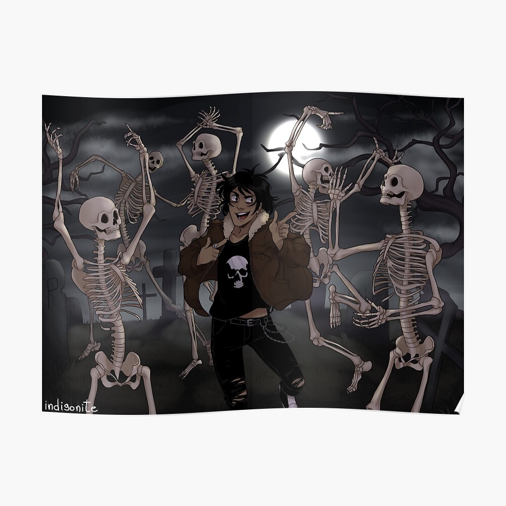 "Spooky Scary Skeletons" Poster by indigonite | Redbubble